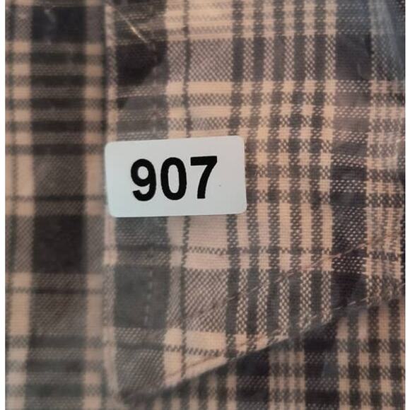 LL Bean Button Down Work Shirt Men's XXL Plaid Blue Green Long Sleeve Minor Flaw - Picture 12 of 12